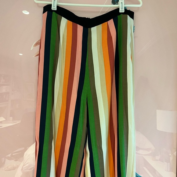 Reformation Clare Pants, Rainbow Stripe, Size 8 - Picture 3 of 5